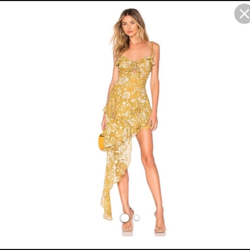 For love and lemons cosmo asymmetrical dress